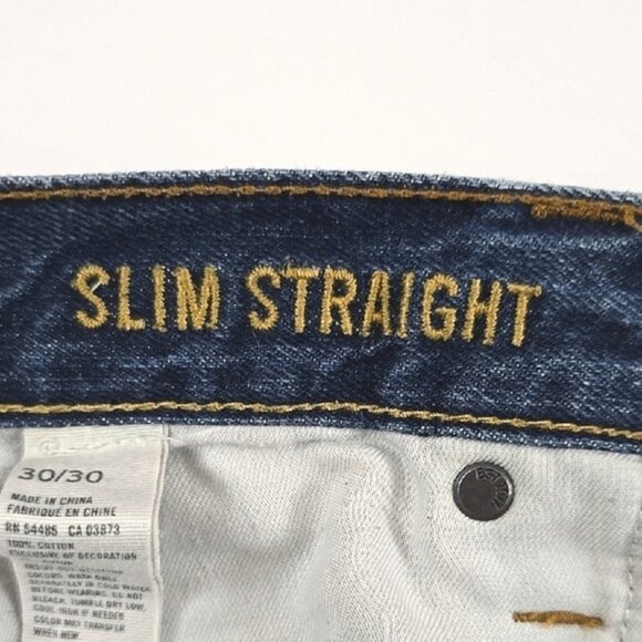 American Eagle Outfitters Men's Blue Faded Slim Straight Leg Jeans Size 30 - Picture 5 of 13